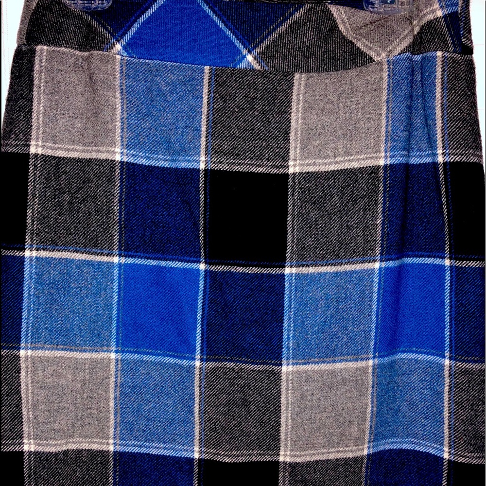 Super Cute Talbots blue & black petite skirt.